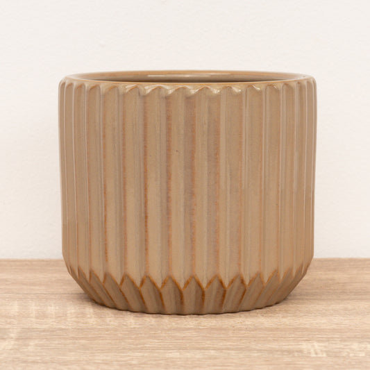 Willow Ribbed Plant Pot | Sepia | Pots & Planters