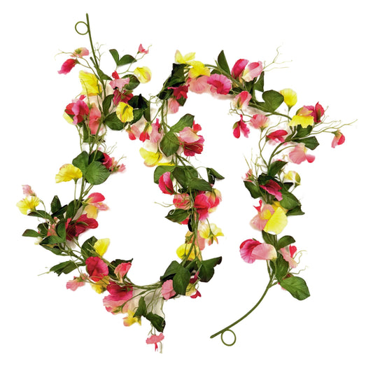 Sweetpea Faux Garland | Dried Flowers