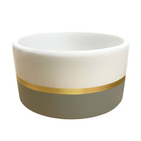 Minimal Plant Bowl | White Gold - Ceramic Plant Bowl