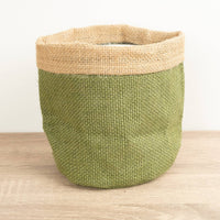 Hessian Pot | Olive Green - Fabric Plant Pot
