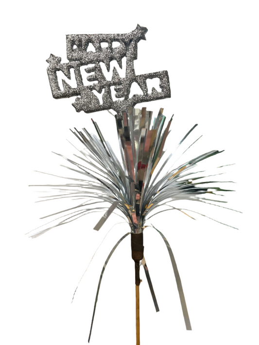 Happy New Year Sign Large | Decorative Plant Pot Accessory |