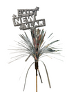 Happy New Year Sign Large | Decorative Plant Pot Accessory