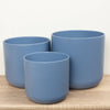 Three vibrant Lisbon 'Powder Blue' Ceramic Plant Pots - great for gifting and superb for showcasing all sorts of fresh, fascinating houseplant varieties! 