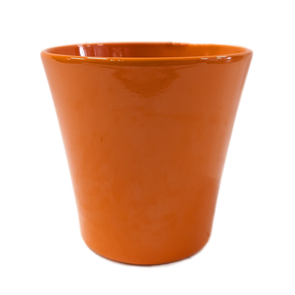 Orange Fiesta Pot - Ceramic Plant Pot