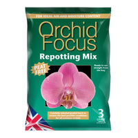 Looking to repot your orchid? This superb orchid bark repotting mix by Growth Technology is free-draining, great for air & moisture, and ideal for helping your orchid settle into its new pot and thrive! Peat-Free, Orchid Focus Repotting Mix by Growth Technology.