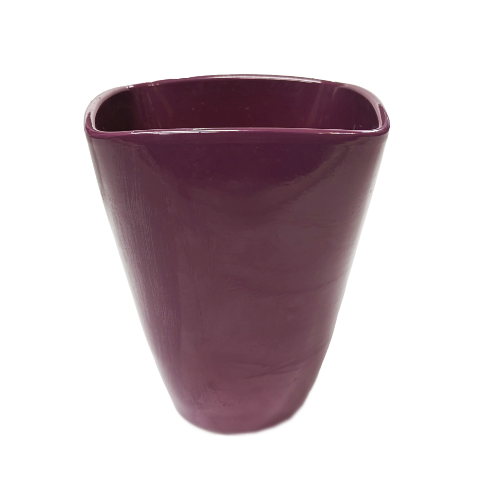 Purple Plum Squared Pot - Ceramic Plant Pot