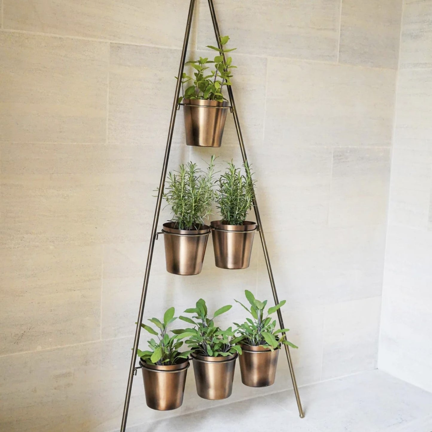 bronze plant hanger Modern Vertical Plant Stand | Gold Bronze