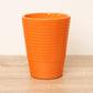 Imperfect! Slimline Orange Ribbed Plant Pot