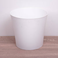 Jemima White Plastic Pot Cover - Acrylic Plant Pot