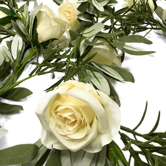 Rose Faux Garland | Dried Flowers