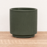 Grooves Pot | Moss Green, 12 cm