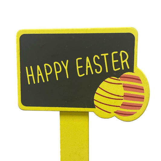 Happy Easter Sign | Decorative Plant Pot Accessory |
