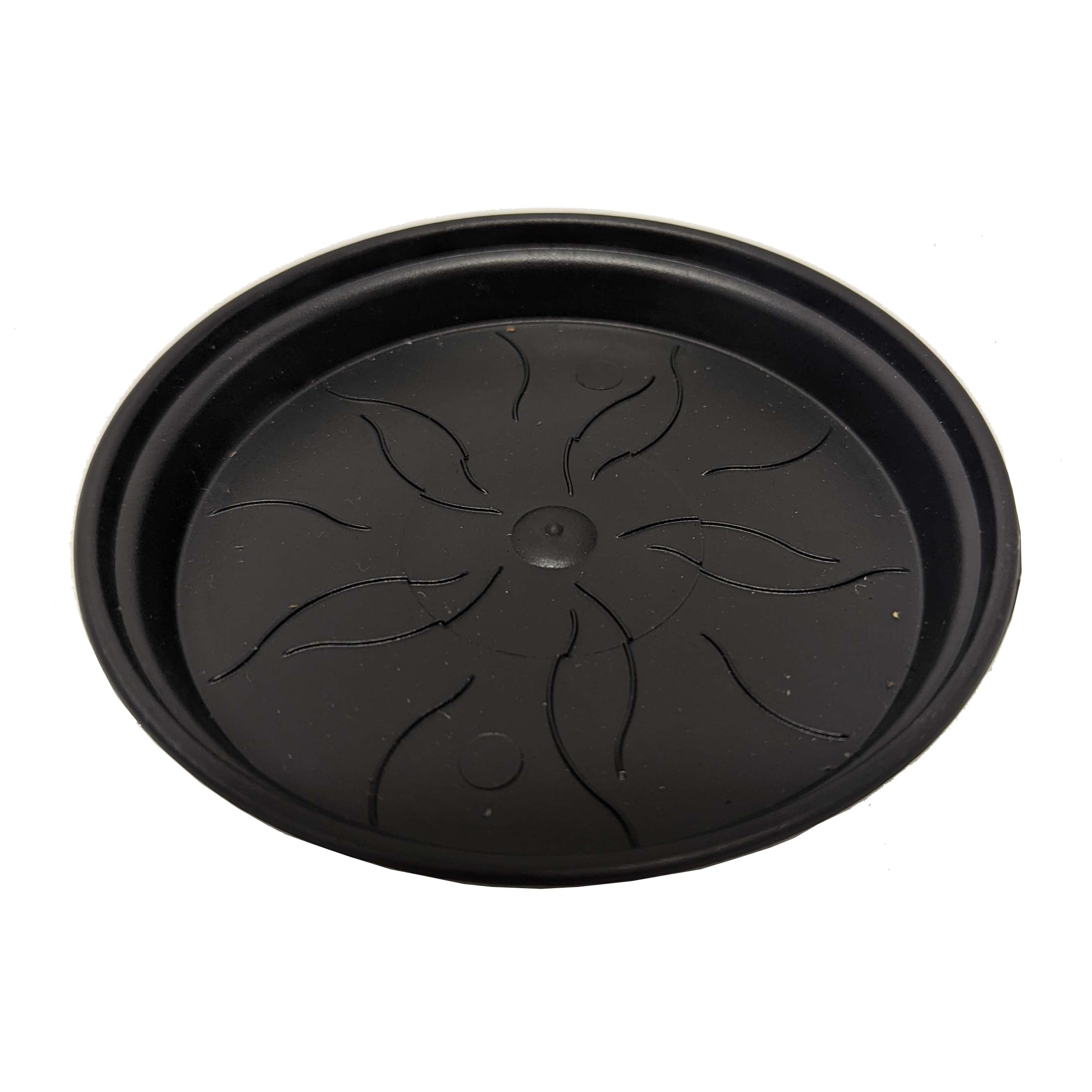 Elho Basics Round Saucer - Black - Plastic Saucer