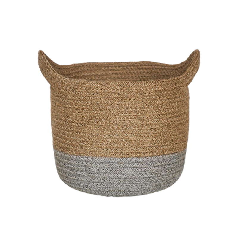 Geilo Grey Woven Lined Planter