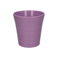 Lilac Ribbed Plant Pot - Ceramic Plant Pot