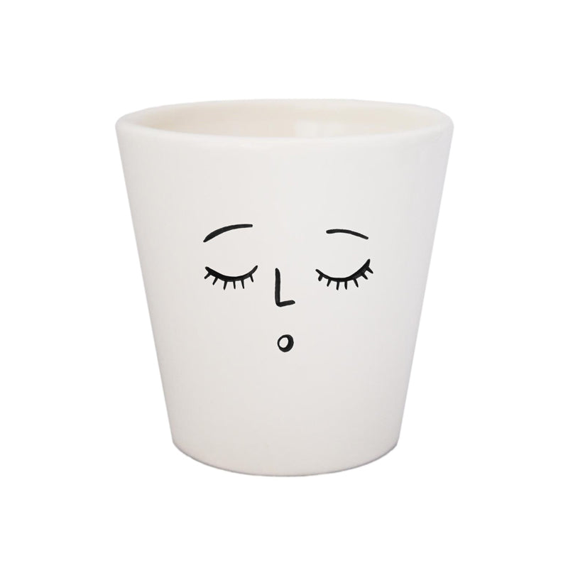 Sleepy Face Pot
