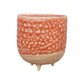 Titan Glaze Pot With Feet | Orange