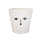 Wakey Face Pot | White