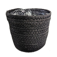 Haki Black Straw Plant Pot - Straw Plant Pot