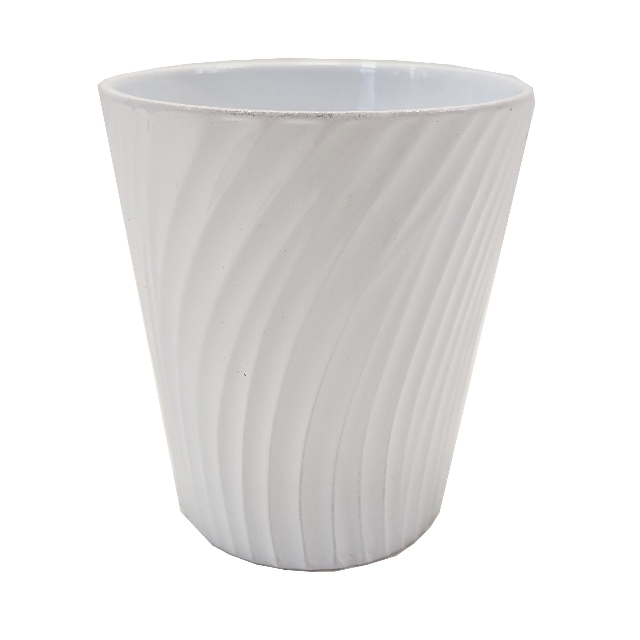 Waves White Pot - Ceramic Plant Pot