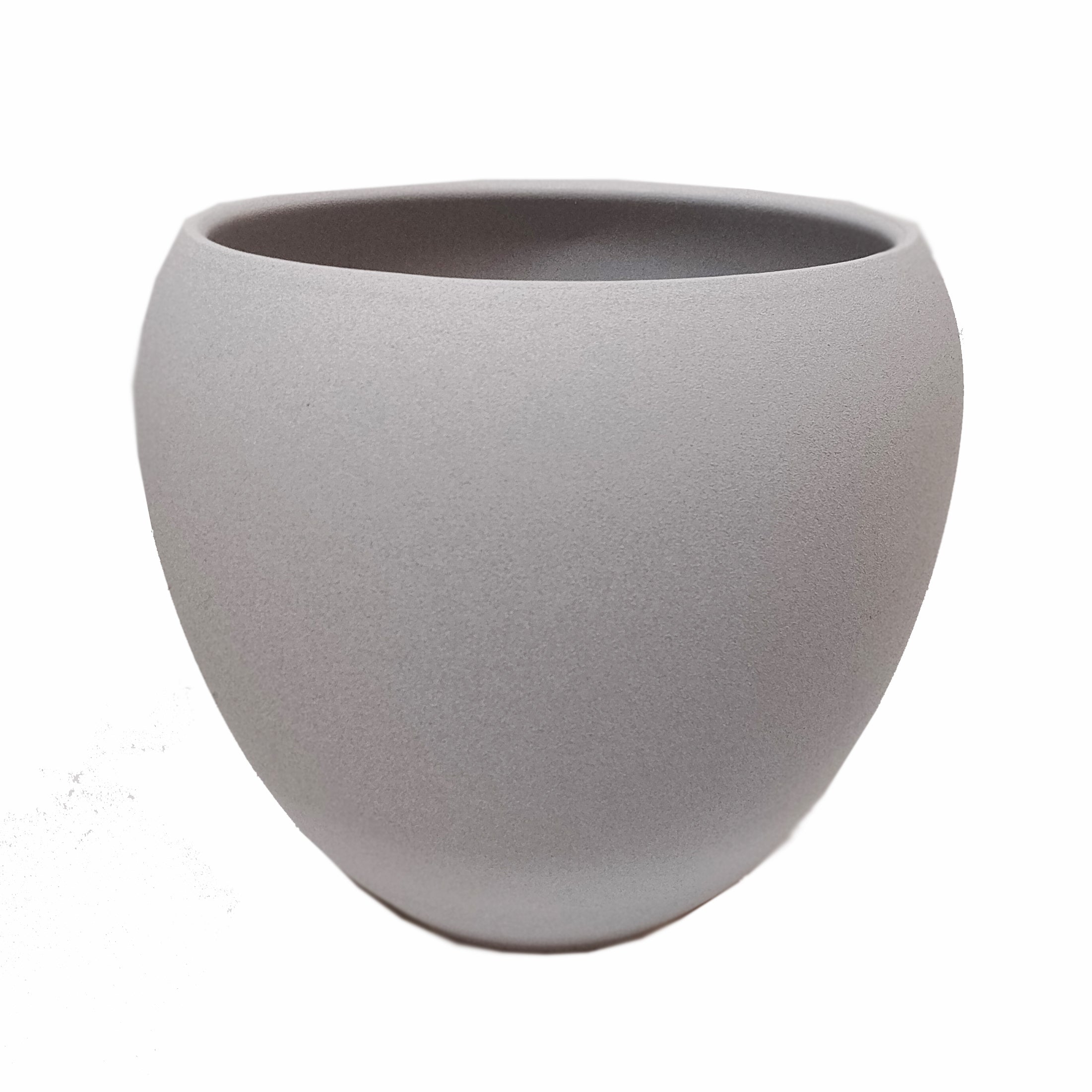 Vinci Grey Rounded Flower Pot - Ceramic Plant Pot